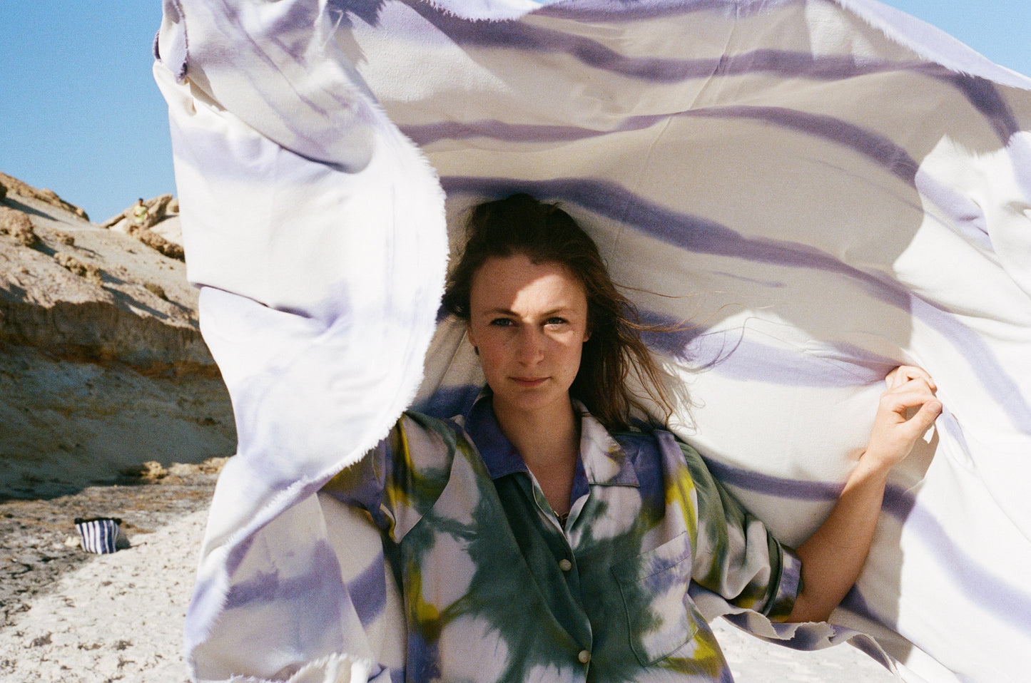 Raw Silk Beach Throw in Lilac