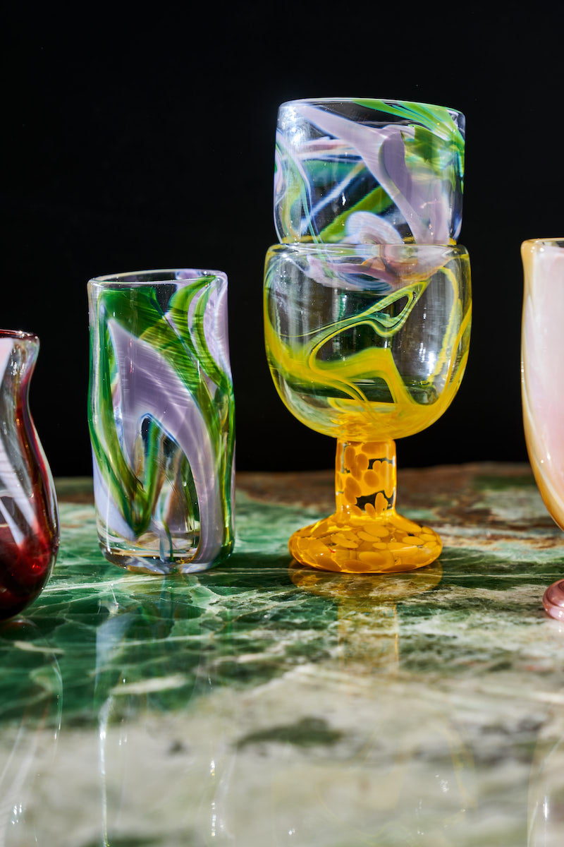 wine glass in sunny