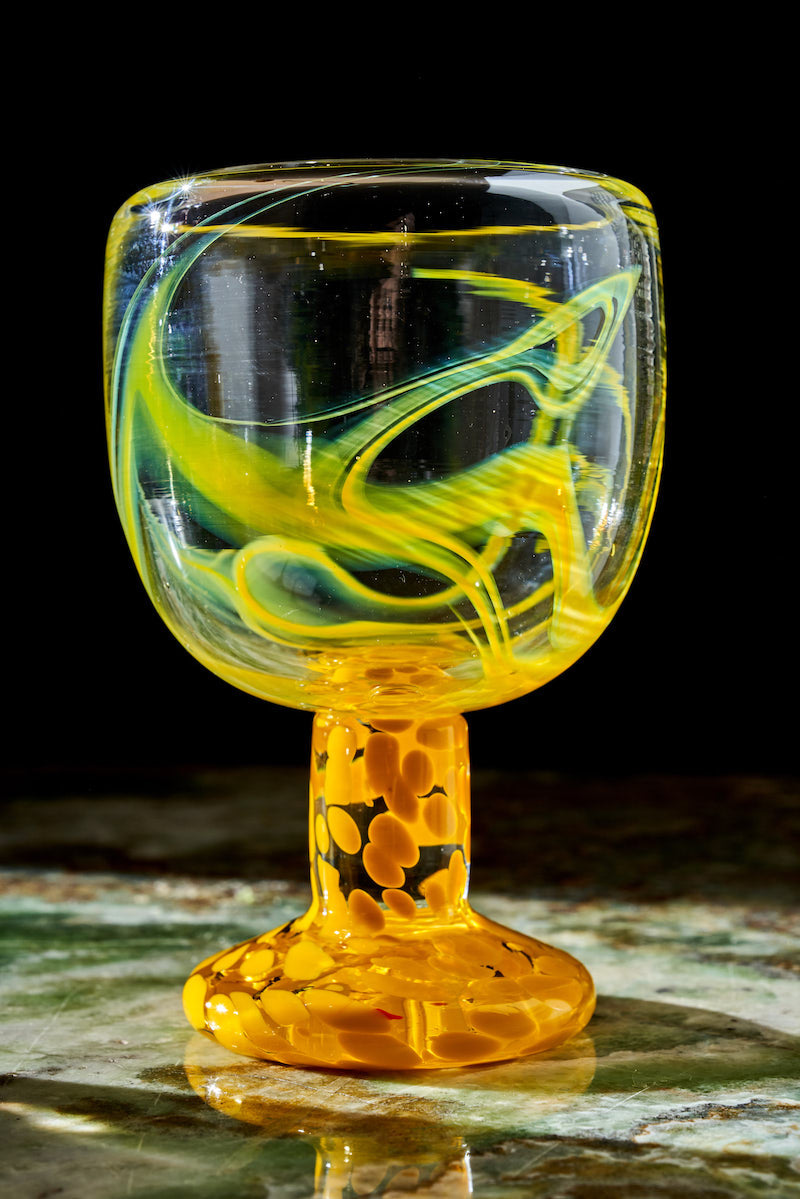 wine glass in sunny