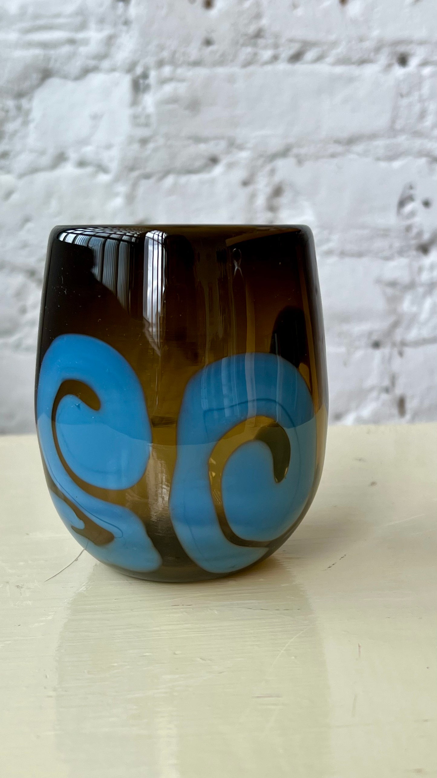 sample sale s꩜s glass amber/blue