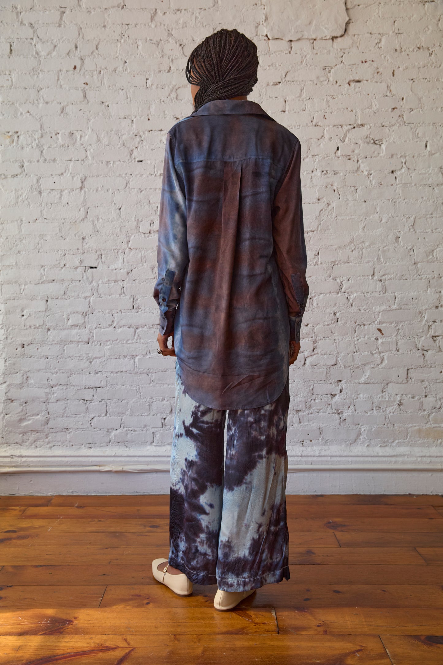 botanical button down nebula