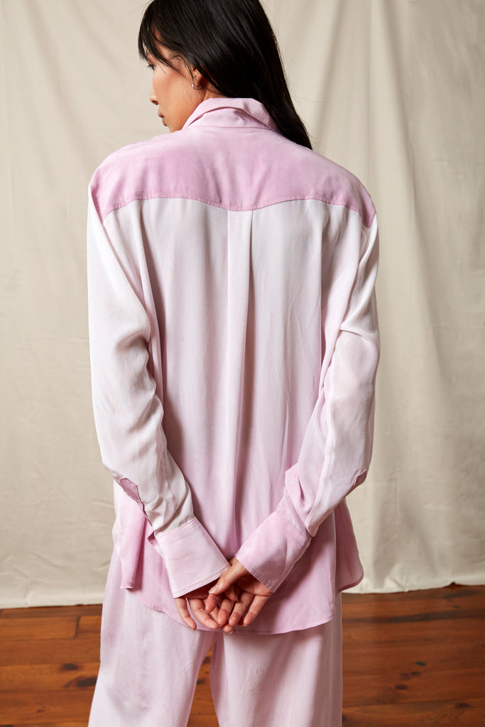 Botanical Silk Pants - Cochineal