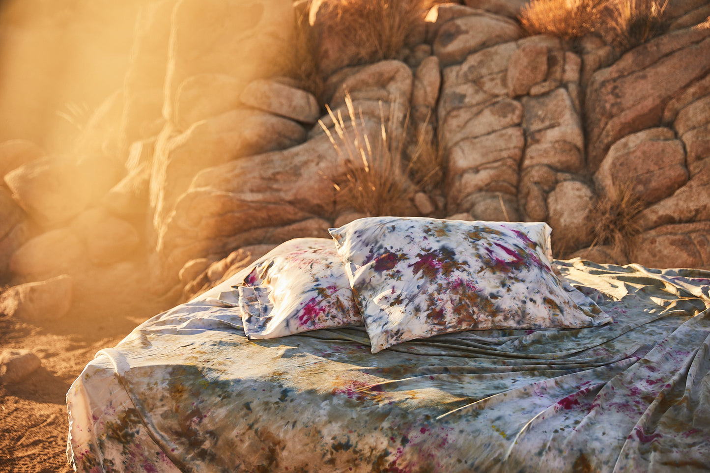 Silk Pillowcase in Garden Party