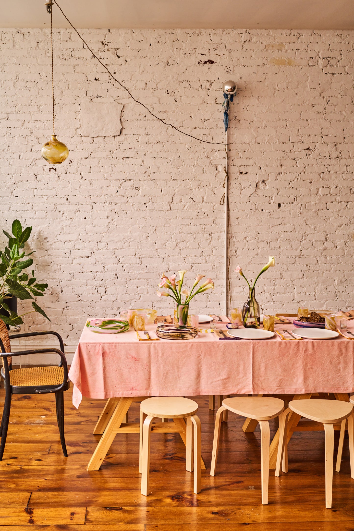 Table cloth in Rose