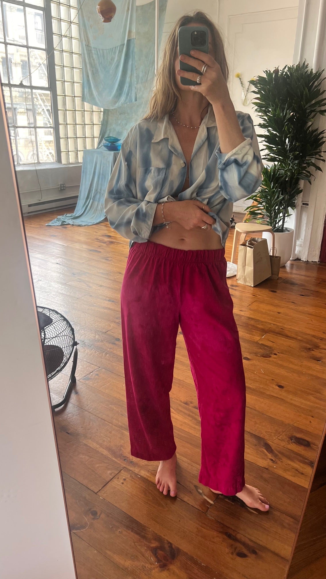 sample sale fuchsia pant