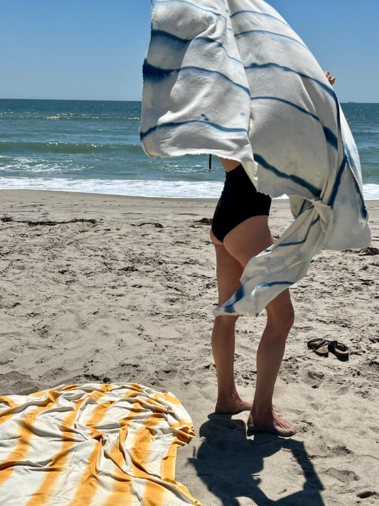 Beach throw in Celeste