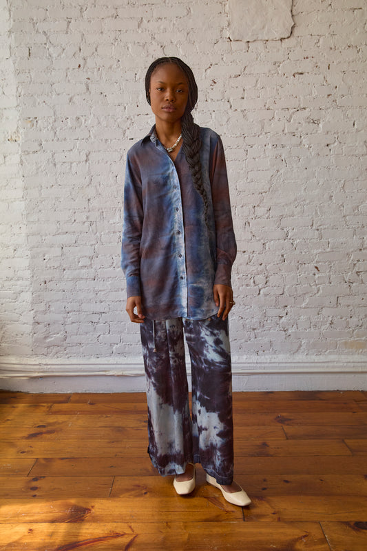 botanical button down nebula