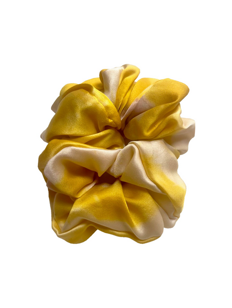 Extra Large Silk Scrunchie in Lemon Drop