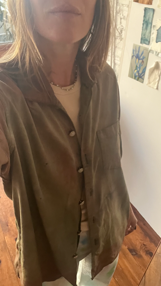 sample sale forest blouse