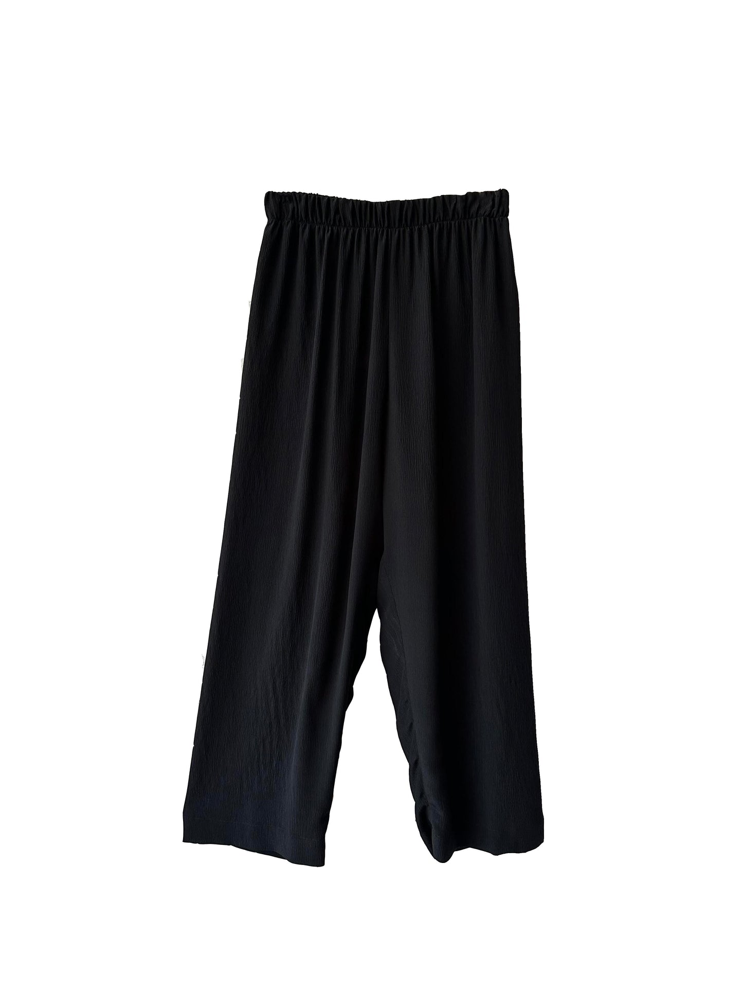 Leisure Pant in Black Crinkle