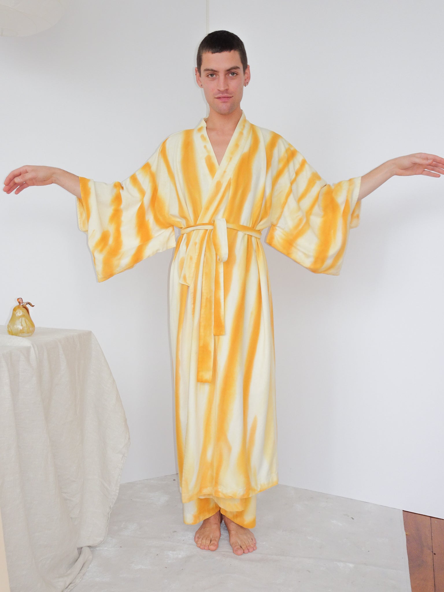 Mustard hotsell silk robe