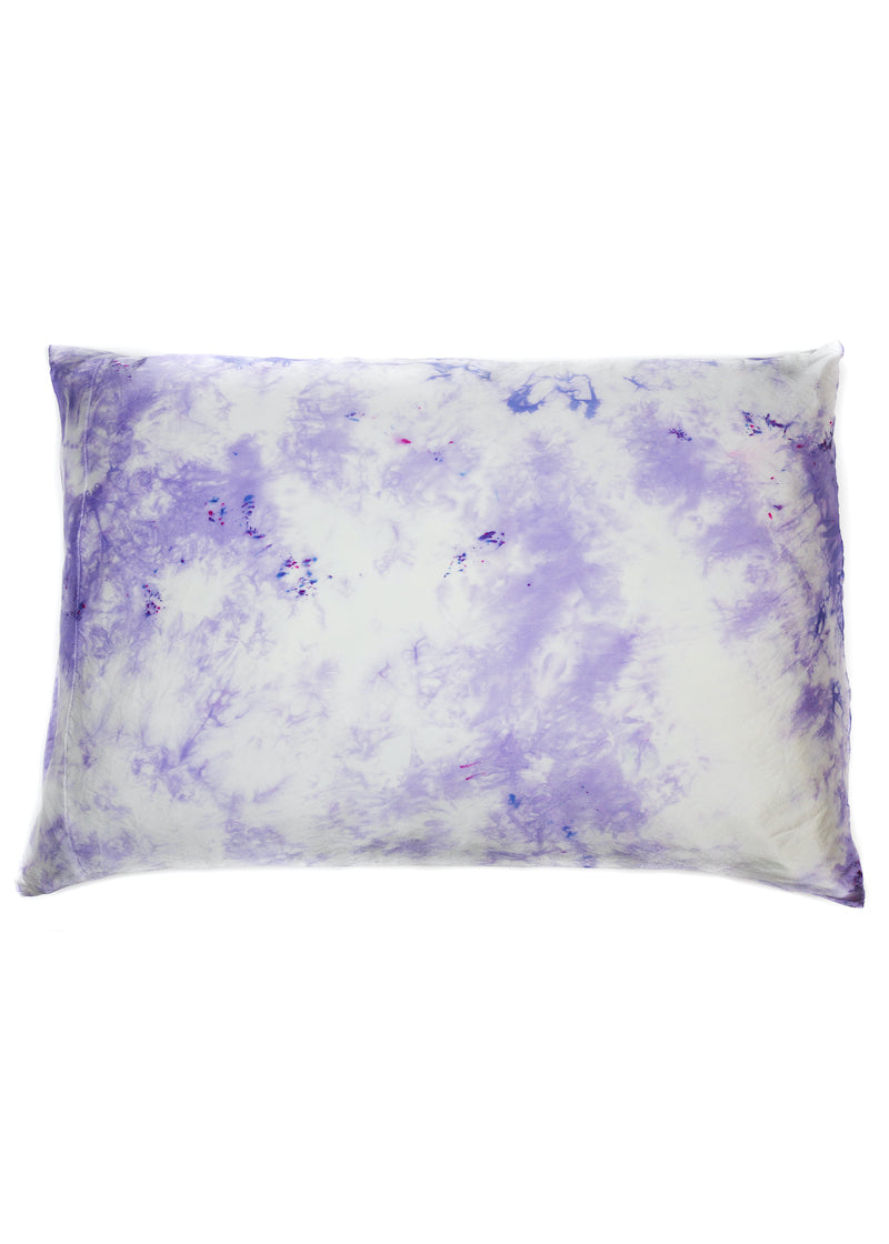 OOAK LAVENDER Tocayo Silk Tie Dyed Pillowcase | Hand Ice Dyed Mulberry Beauty Sleep Pillow Case popular | Standard | Purple Sage | Single or Pair