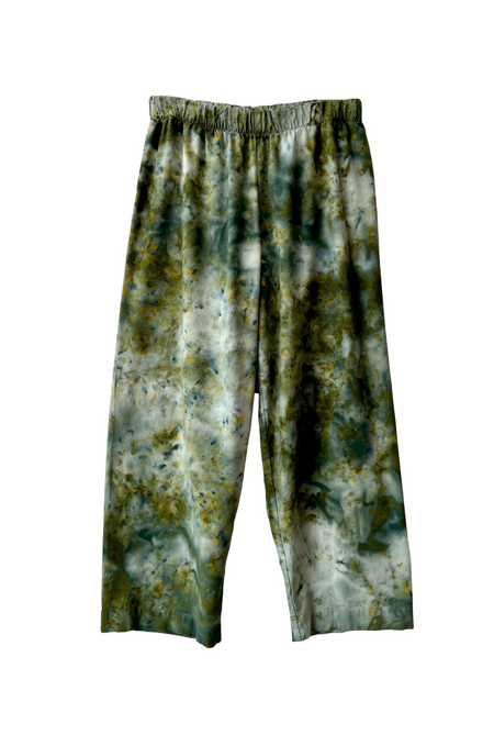 Botanical Silk Pants - Cochineal and Marigold Flowers