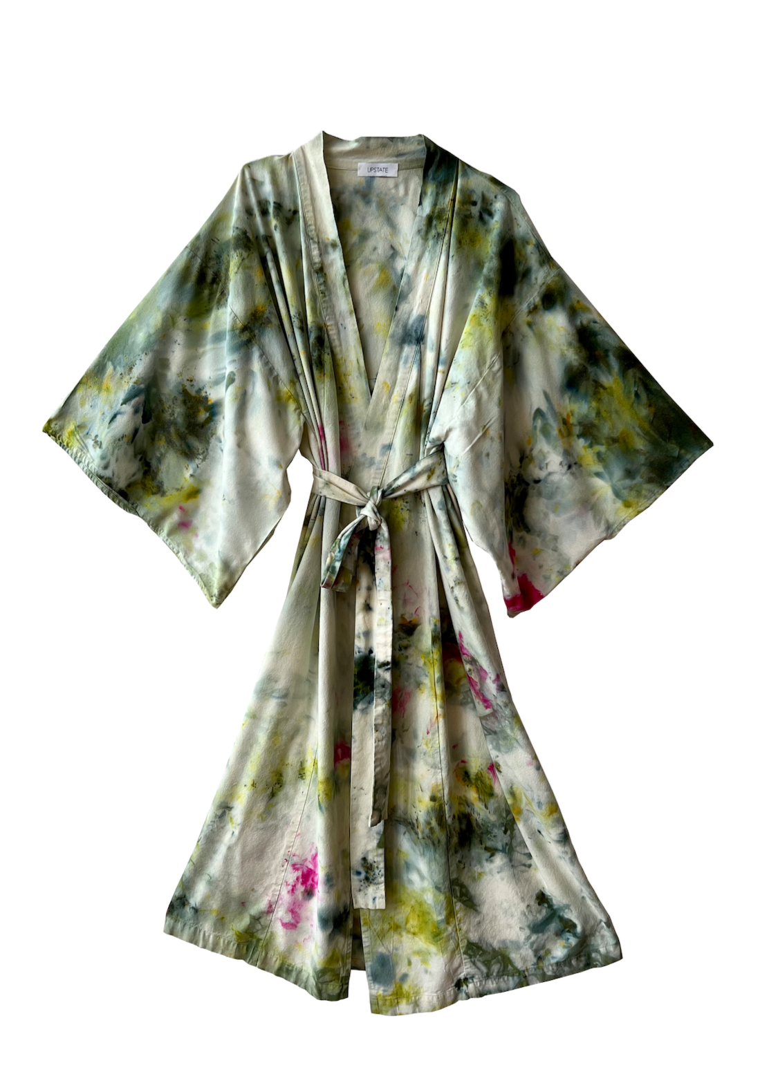 Raw Silk Robe in Garden Party