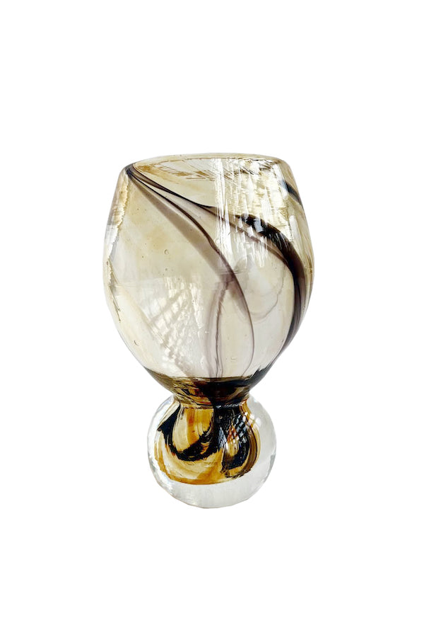 Handblown Coupe in Fumé