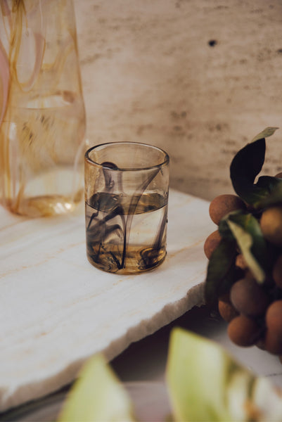 Hand dyed Fumé Glass