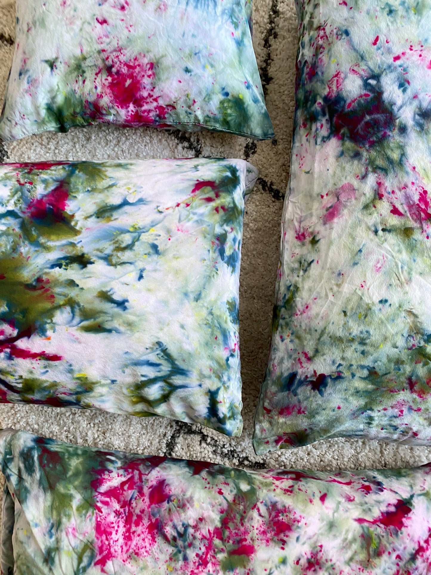 Silk Pillowcase in Garden Party