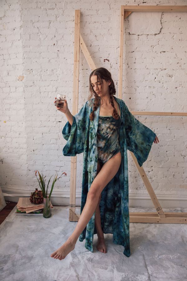 Raw on sale silk robe